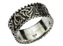 Silver Ring Band Triquetra