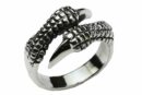 Silver Ring Double Claw