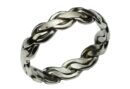 Silver Ring Band Rope Chain