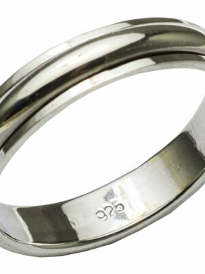 Silver Ring Wedding Band Spin