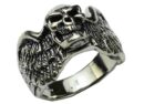 Silver Ring Skull On Wings