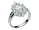 Silver Ring Oval CZ Clear
