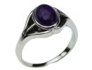 Silver Ring Oval Amethyst