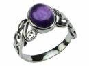 Silver Ring Circle Amethyst