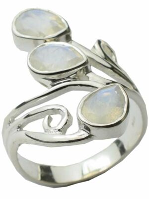 Silver Ring Rainbow Stones