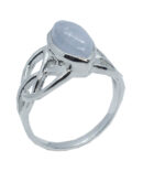 Silver Ring Oval Rainbow