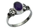 Silver Ring Oval Amethyst
