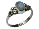 Silver Ring Oval Rainbow