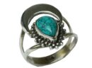 Silver Ring Teardrop Turquise