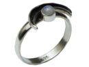 Silver Ring Half Moon Rainbow
