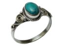 Silver Ring Oval Turquoise