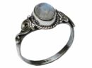Silver Ring Oval Rainbow