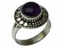 Silver Ring Circle Amethyst