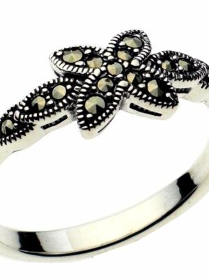 Silver Ring Marcasite Butterfly