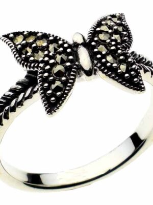 Silver Ring Marcasite Butterfly