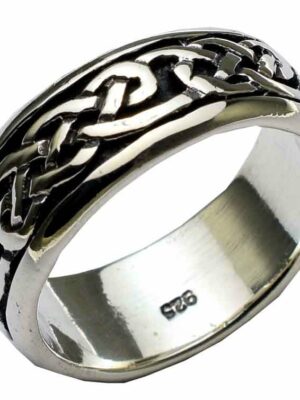 Silver Ring Band Celtic Knot