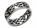 Silver Ring Band Celtic Cut