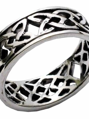 Silver Ring Band Celtic Cut
