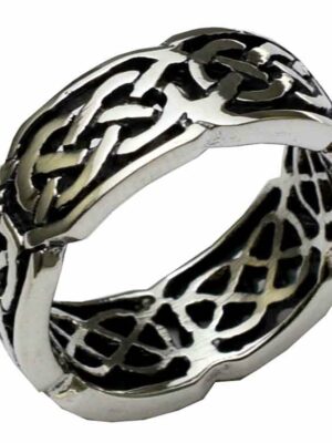 Silver Ring Band Celtic Cut