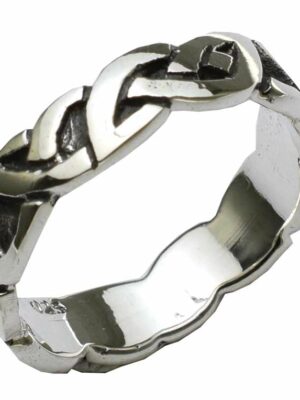 Silver Ring Band Celtic Weave