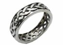 Silver Ring Band Celtic Weave