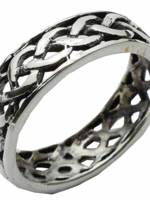 Silver Ring Band Celtic Weave