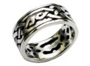 Silver Ring Band Celtic Cut