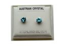 Silver Earring Stud Aqua