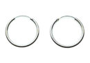 Silver Earring Hoops 2X25mm