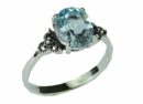 Silver Ring Marcasite Topaz