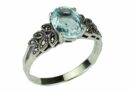 Silver Ring Marcasite Topaz