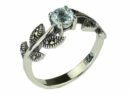 Silver Ring Marcasite Topaz