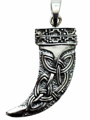 Silver Pendant Horn Celtic
