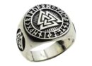 Silver Ring Pyramids With Rune