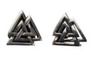 Silver Earring Stud Pyramids