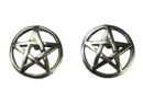 Silver Earring Stud Pentagram