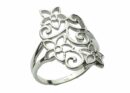 Silver Ring Flowers Cut