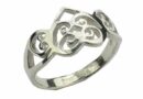 Silver Ring Heart Cut