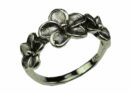 Silver Ring Triple Flower
