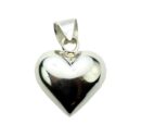 Silver Pendant Heart Plain