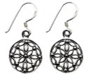 Silver Earring Floral Cut