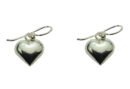 Silver Earring Heart Plain