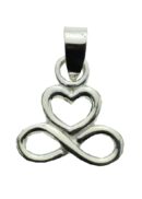 Silver Pendant Heart Infinity