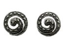 Silver Earring Stud Swirl