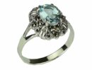 Silver Ring Marcasite Topaz