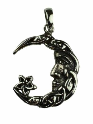 Silver Pendant Moon Celtic
