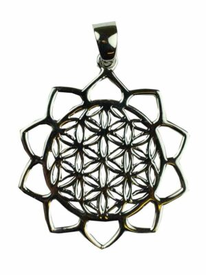 Silver Pendant Flower Of Life