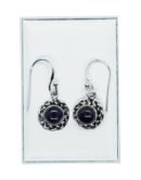 Silver Earring Amethyst Stone