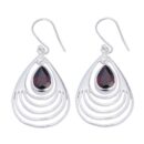 Silver Earring Garnet