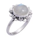 Silver Ring Rainbow Stone